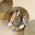 Etiquette professional work shoes, pointed embroidered single shoes, women's ethnic style