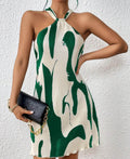 Elegant Strapless Printed Casual Dress for Women