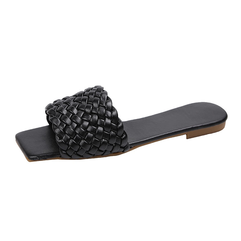 Women's Temperament Slippers: Towel Design, Charm, Open-Toe, Slip-On Vacation Beach Flat Sandals, Casual Flip-Flops, Women's Shoes