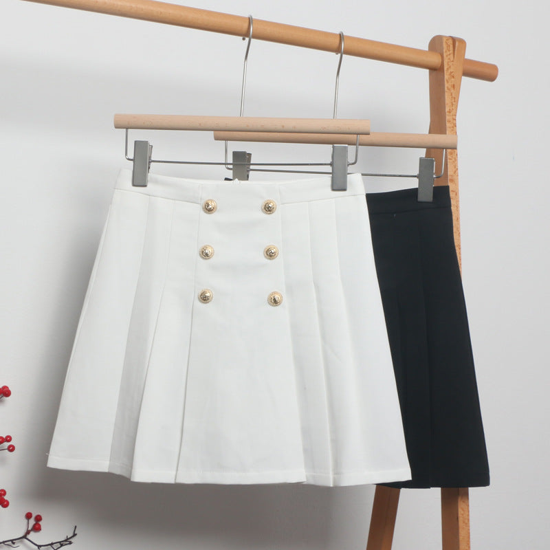 High waist slimming A-line short skirt
