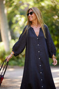 Long sleeved cardigan dress for women
