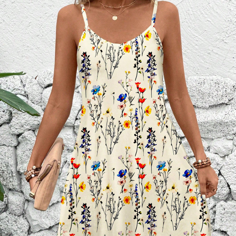 Style Printed Strapless Dress