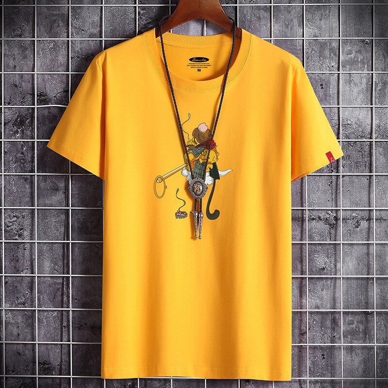 Fashion Summer for Men Clothing Anime T Shirt White Oversized Graphic Vintage T-shirt Tshirt Harajuku Manga Anime O-Neck
