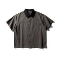 Color collision deconstruction splicing loose workwear shirt for men