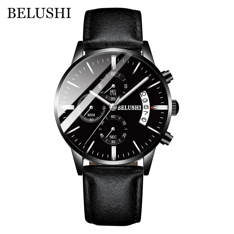 Men's Watch Luxury Brand BELUSHI High-end Man Business Casual Watches Men's Waterproof Sports Quartz Wristwatch relogio masculino
