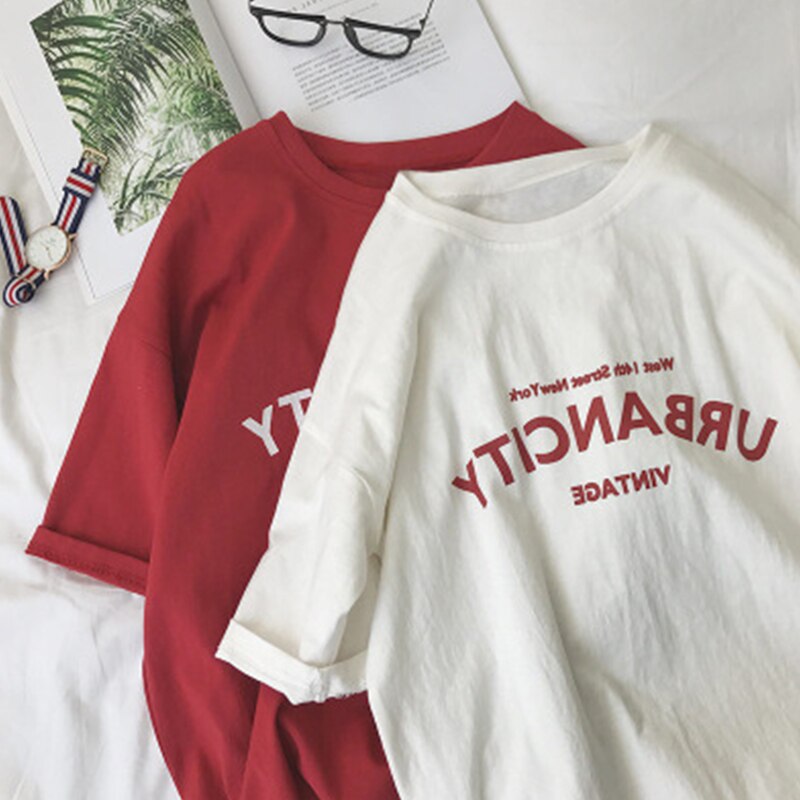 Women Print T-Shirt O-neck Short Sleeve Female Streetwear Oversized TShirt Casual shirts clothes summer Loose Hipster Tops Tees