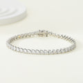 Women's 5mm three-prong heart-shaped tennis chain men's tennis bracelet hip-hop single-row chain jewelry batch