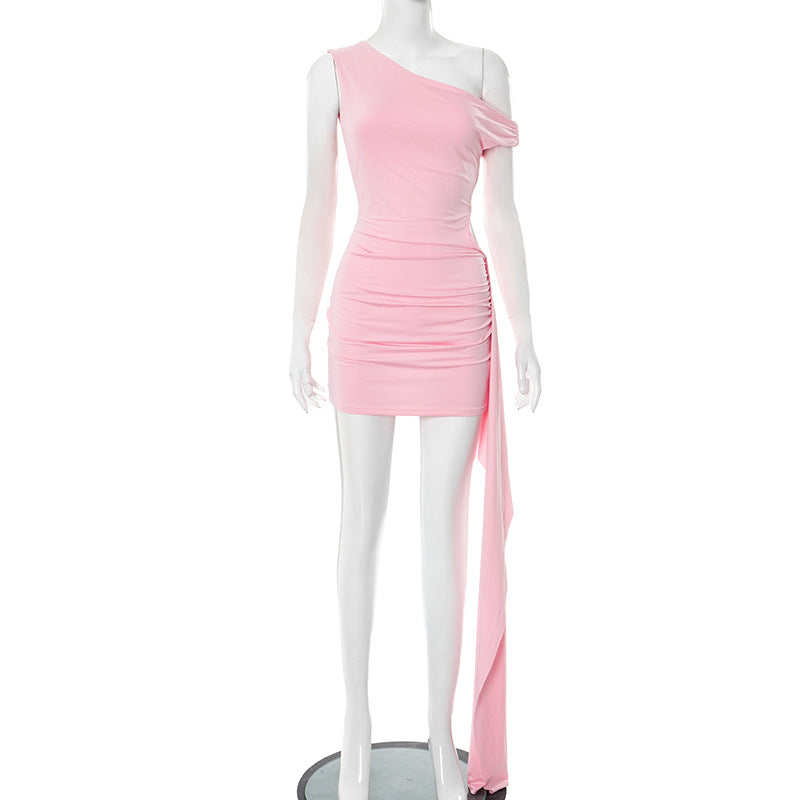 Hollow out sexy spicy girl slim fit temperament short hip hugging skirt