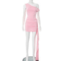 Hollow out sexy spicy girl slim fit temperament short hip hugging skirt
