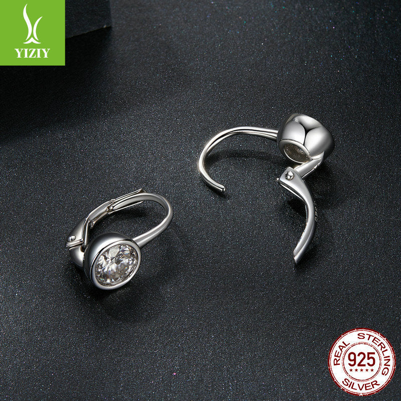 Silver Charm Classic Design 50 Points Sparkling Moissanite Earrings Charm Elegant and Generous 925 Pure Silver Earrings and Earrings
