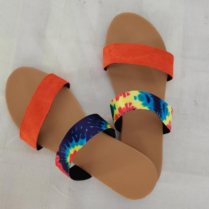 Summer New Women's Slippers Flip Flops Female Slides Beach Shoes Woman Open Toe Flat Sandals Slippers Chaussures Femme