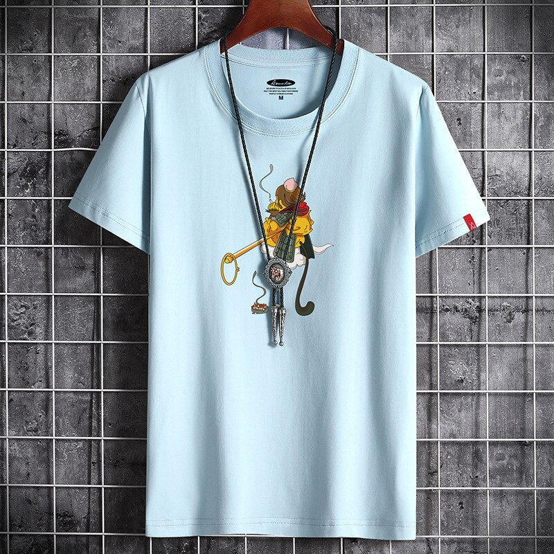 Fashion Summer for Men Clothing Anime T Shirt White Oversized Graphic Vintage T-shirt Tshirt Harajuku Manga Anime O-Neck