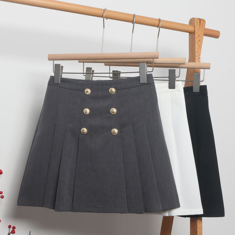 High waist slimming A-line short skirt