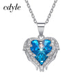 Cdyle Real 925 Sterling Silver Angel Necklace Crystals from Swarovski Valentine's Day Present