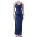 Cross V-neck sexy split hip dress with camisole