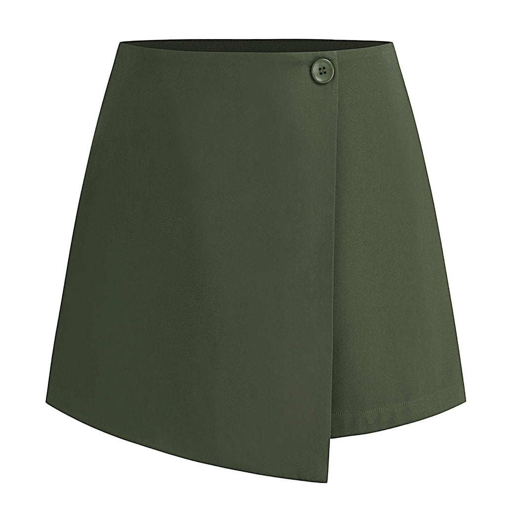 Women's irregular elastic half length skirt pants