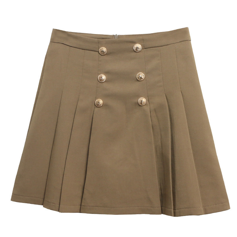 High waist slimming A-line short skirt