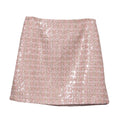 Sparkling woolen sequin one-step hip hugging skirt