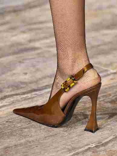 High Heel Lacquer Leather Mid-Mouth Back Empty Single Shoes Pointed and Sexy Large Size Shoes for Women