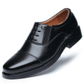 Business formal men's three-pointed captain standard leather shoes, black security casual shoes