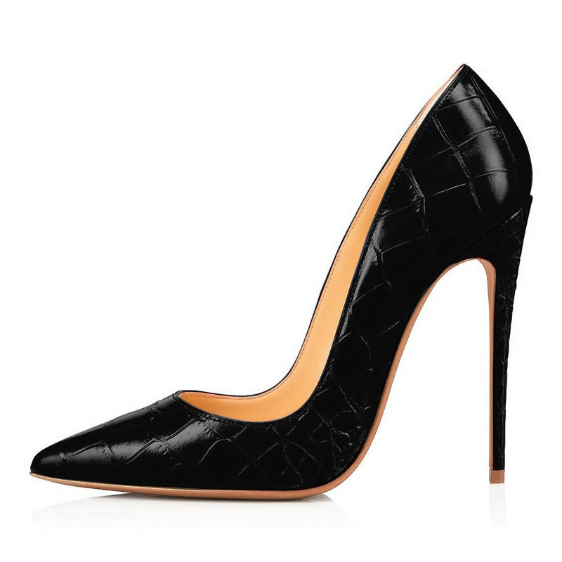 Women's Slim High Heels, Pointed Fashion Shoes, Professional Style, Large Size, European and American Style