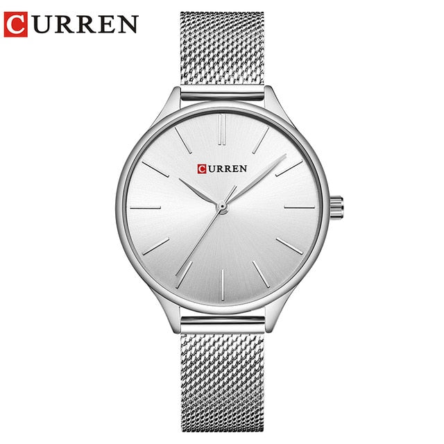 CURREN Women's Watches Luxury Wristwatch Clock for Women Milanese Steel Lady Rose Gold Ladies Watch