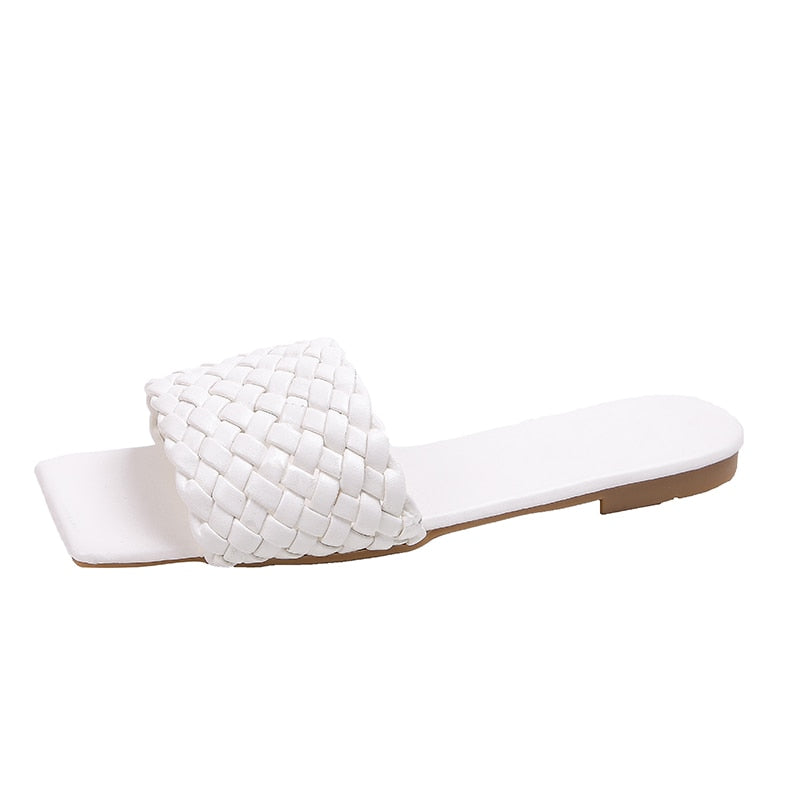 Women's Temperament Slippers: Towel Design, Charm, Open-Toe, Slip-On Vacation Beach Flat Sandals, Casual Flip-Flops, Women's Shoes