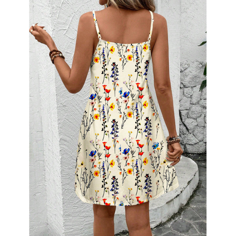 Style Printed Strapless Dress