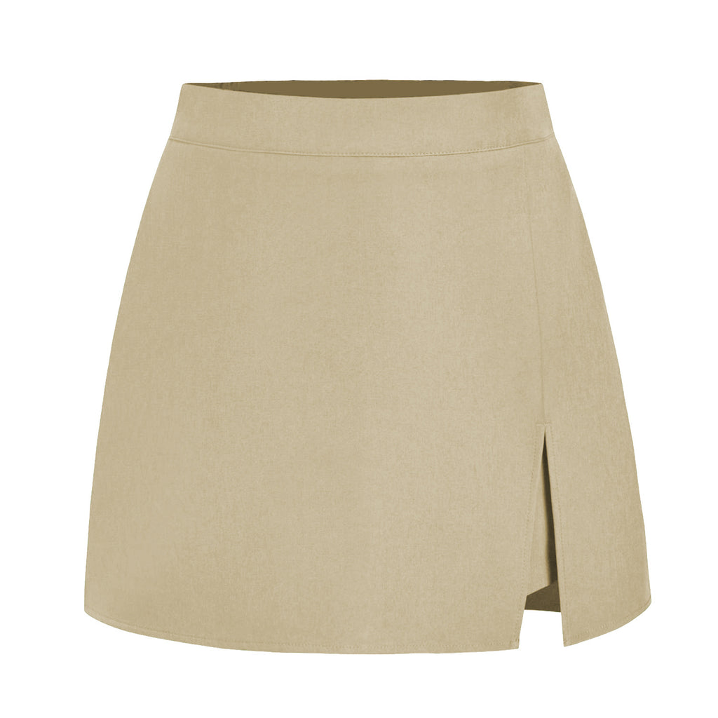 Women's high waisted split skirt