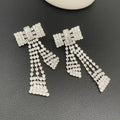 Niche brand retro fashion bow zircon earrings