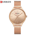CURREN Women's Watches Luxury Wristwatch Clock for Women Milanese Steel Lady Rose Gold Ladies Watch