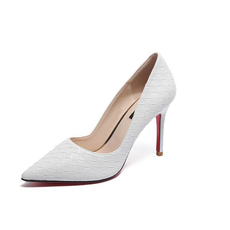 Europe Sexy Women Shoes  Red Bottom High Heels Pumps Spring/Autumn New Pointed Thin Heels Slip-on Shoes Woman Party Shoes