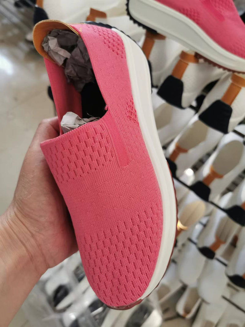 Spring and Autumn New Korean Women's Single Shoes Comfortable Casual Shoes Large Size Slip-On Shoes