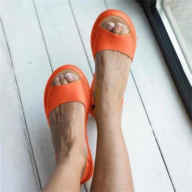 Summer Women Sandals Fish Mouth Elegant Ladies Shoes Slip-On Solid Female Single Shoes Casual Soft Office Flats