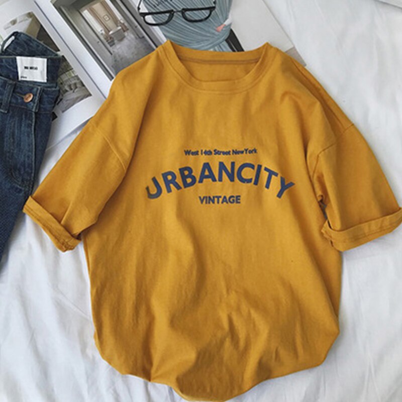 Women Print T-Shirt O-neck Short Sleeve Female Streetwear Oversized TShirt Casual shirts clothes summer Loose Hipster Tops Tees