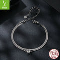 Silver Charm New 50 Point Sparkling Moissanite Double Layer Bracelet Simple, Light Luxury, High Grade S925 Sterling Silver Bracelet