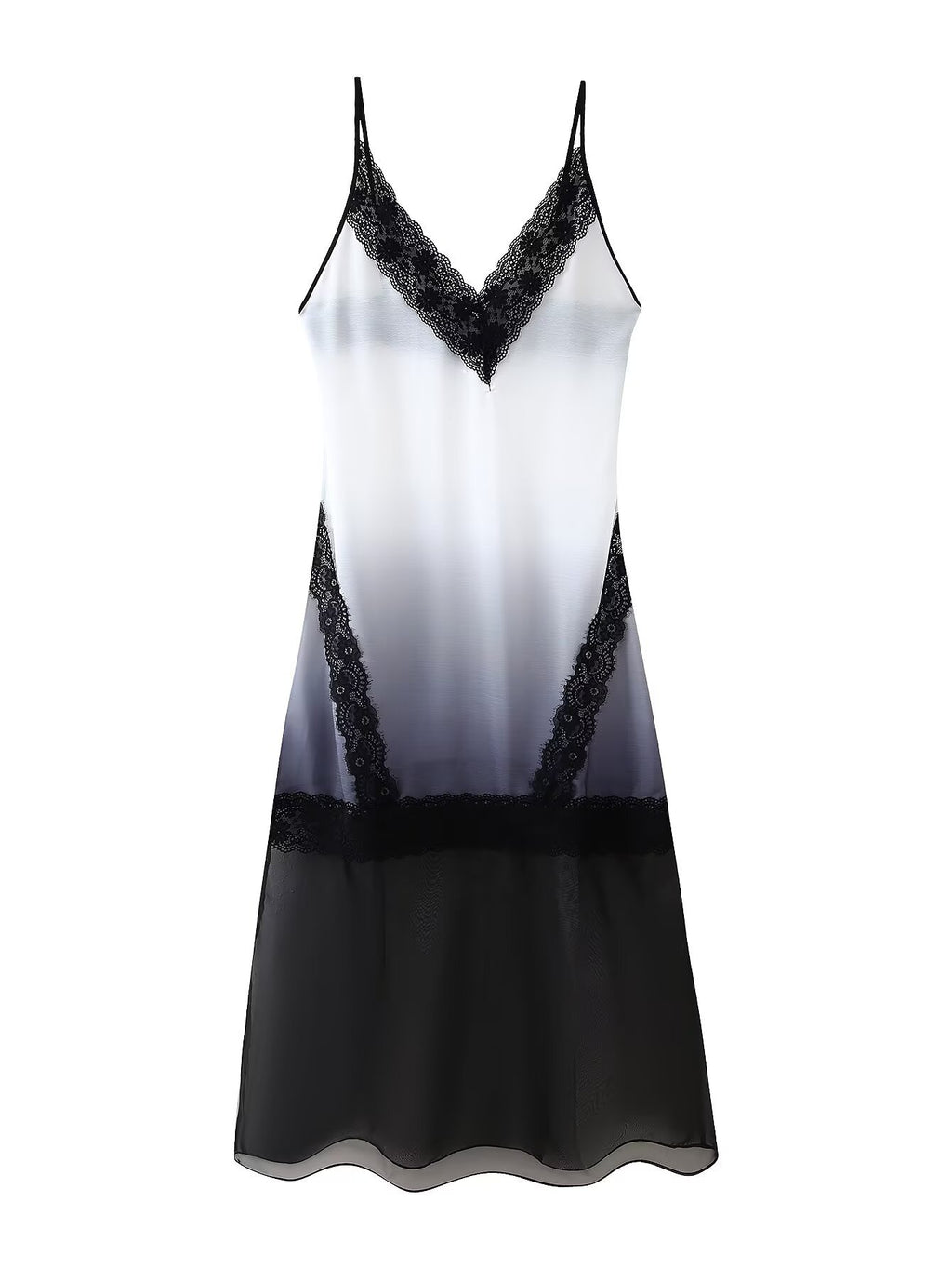 V-neck sleeveless tie dye camisole long dress for women