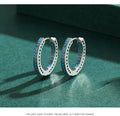 MODIAN Heart To Heart Ear Buckle Pure 925 Sterling Silver Vintage Turquoise Hoop Earrings For Women & Girls Fine Jewelry Gifts