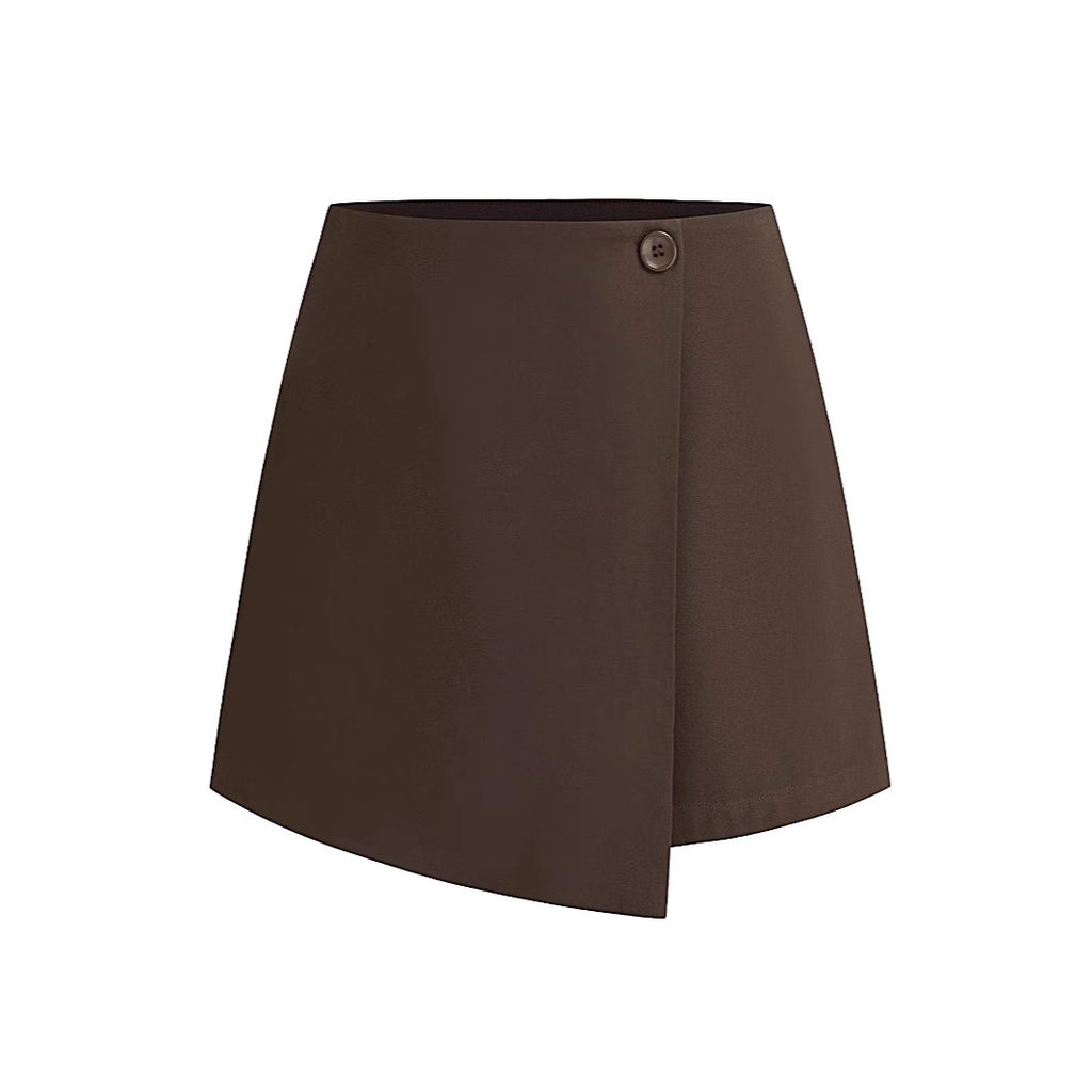 Women's irregular elastic half length skirt pants