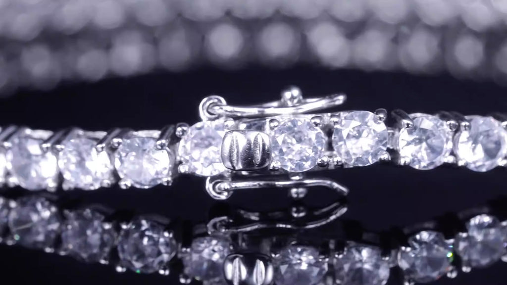 S925 sterling silver electroplated zircon tennis bracelet bracelet