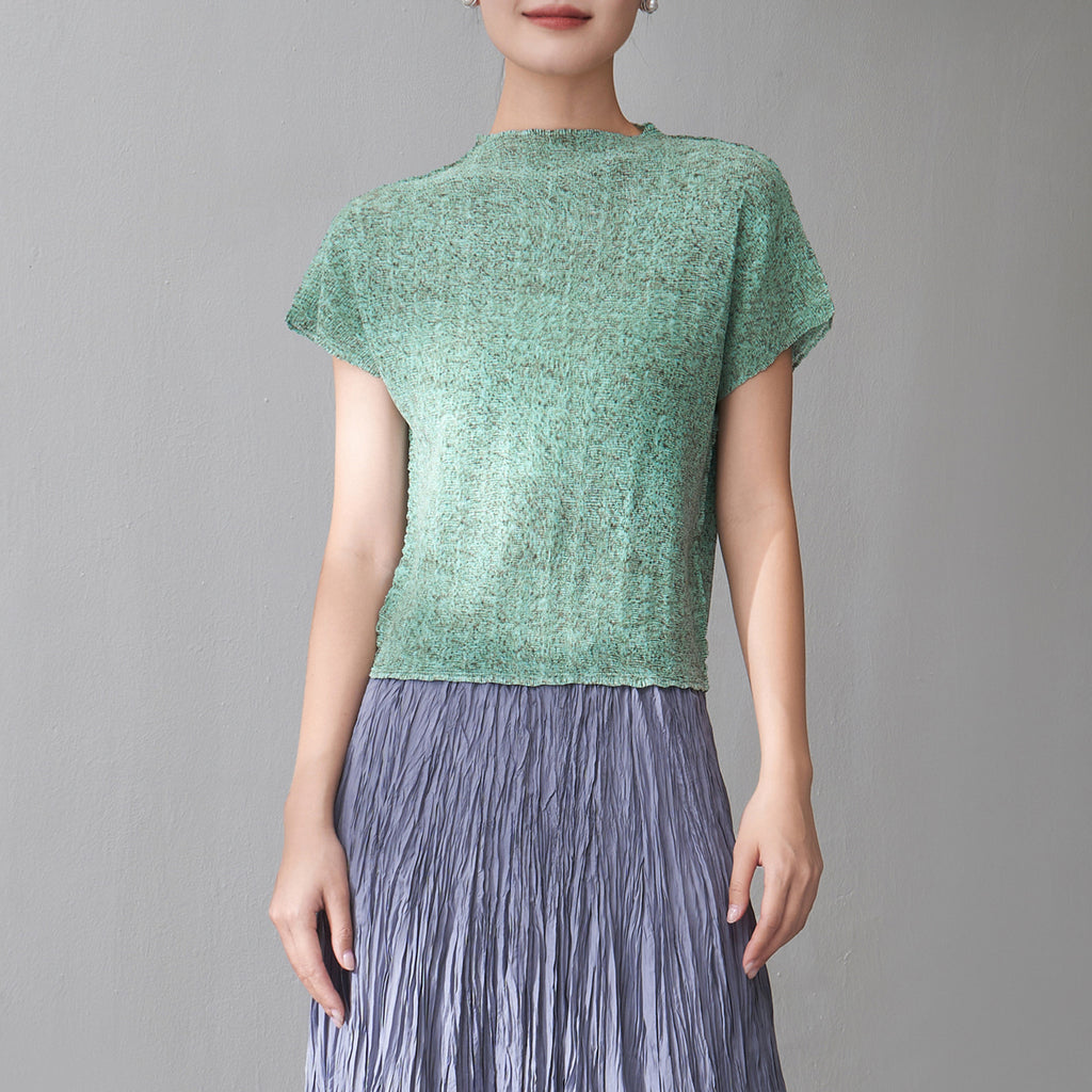 High elasticity round neck T-shirt for women