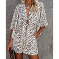 Sexy V-neck Tied Loose Jumpsuit Women's Home Resort Style One-piece Clothing