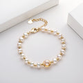 Small Design Luxury and Premium 14K Gold Wrapped Pearl Bracelet Women's Natural Freshwater Pearl Jewelry