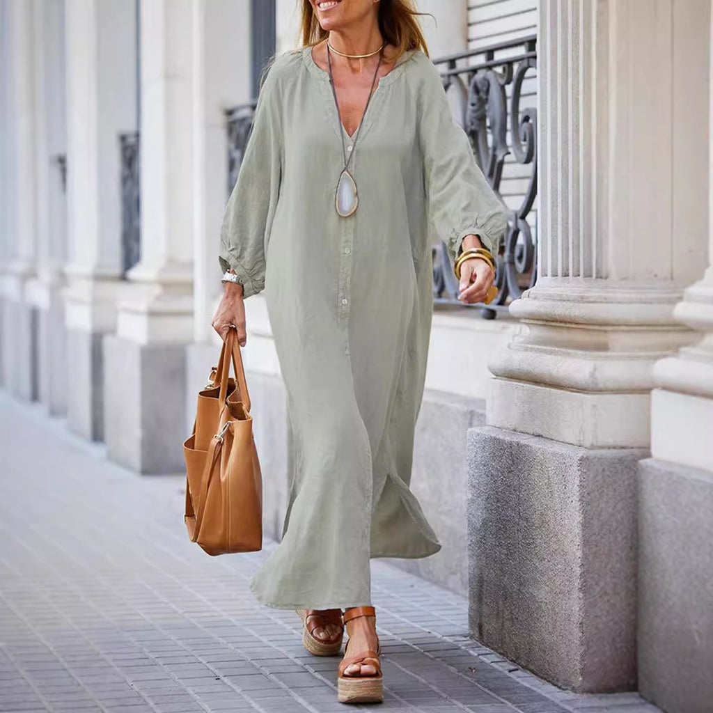 Long sleeved cardigan dress for women
