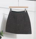 Glitter A-line short skirt for women