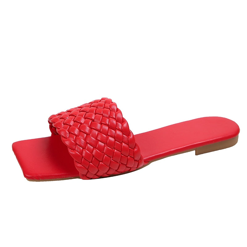 Women's Temperament Slippers: Towel Design, Charm, Open-Toe, Slip-On Vacation Beach Flat Sandals, Casual Flip-Flops, Women's Shoes